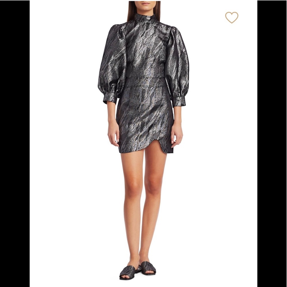 2X” HOST PICK” Ganni Metallic Jacquard Skirt & Top